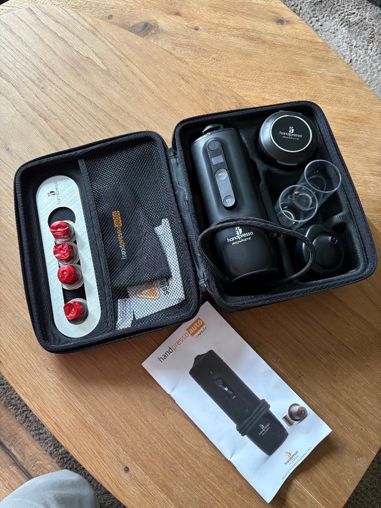 Handpresso reis nespresso set, Witgoed en Apparatuur, Koffiezetapparaten, Koffiepads en cups, Espresso apparaat, Nieuw, Ophalen of Verzenden