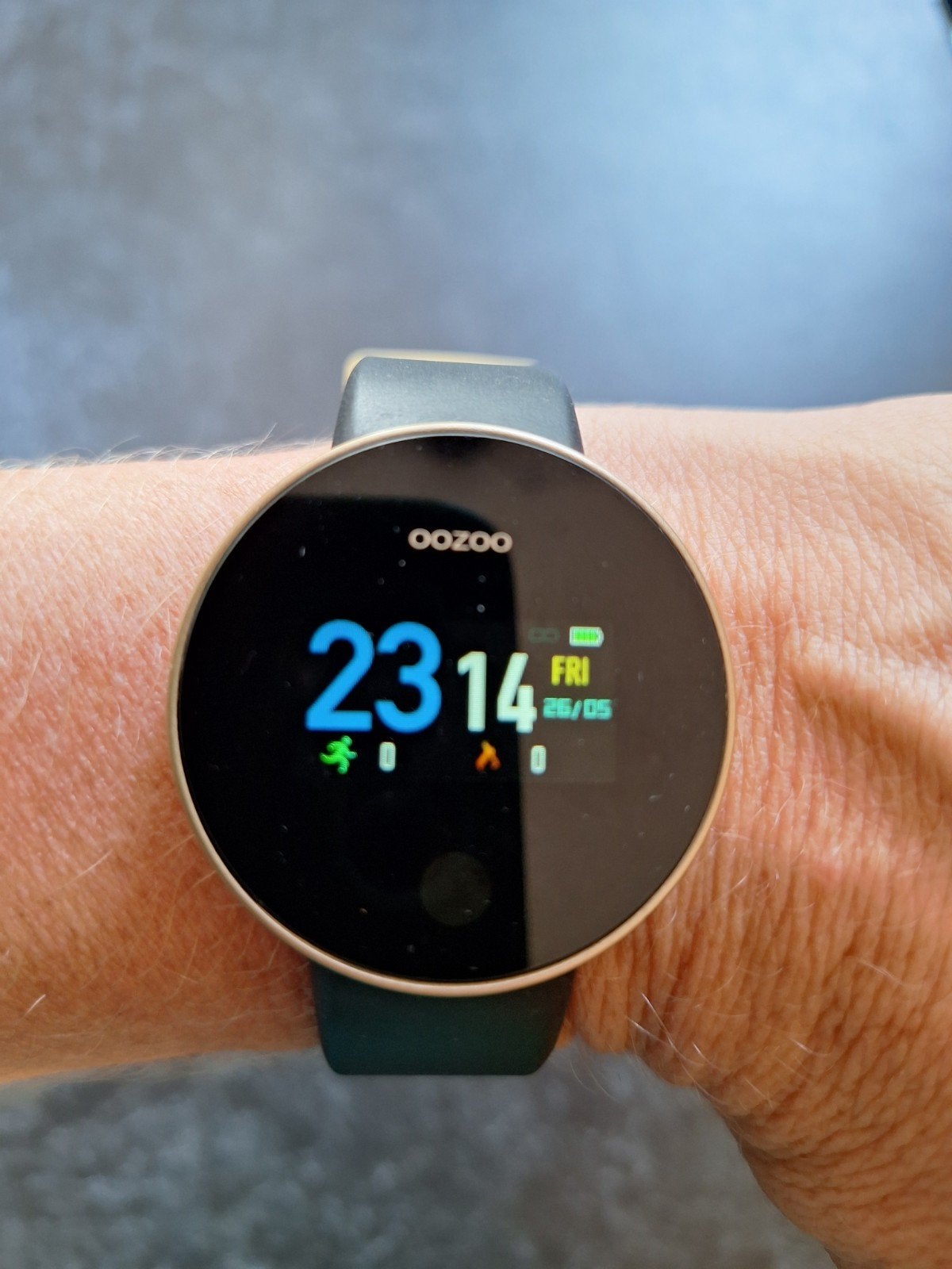OOZOO Smartwatch met hartslag, bloeddruk, stappenteller, OOZOO, Zwart, Ophalen of Verzenden, Android