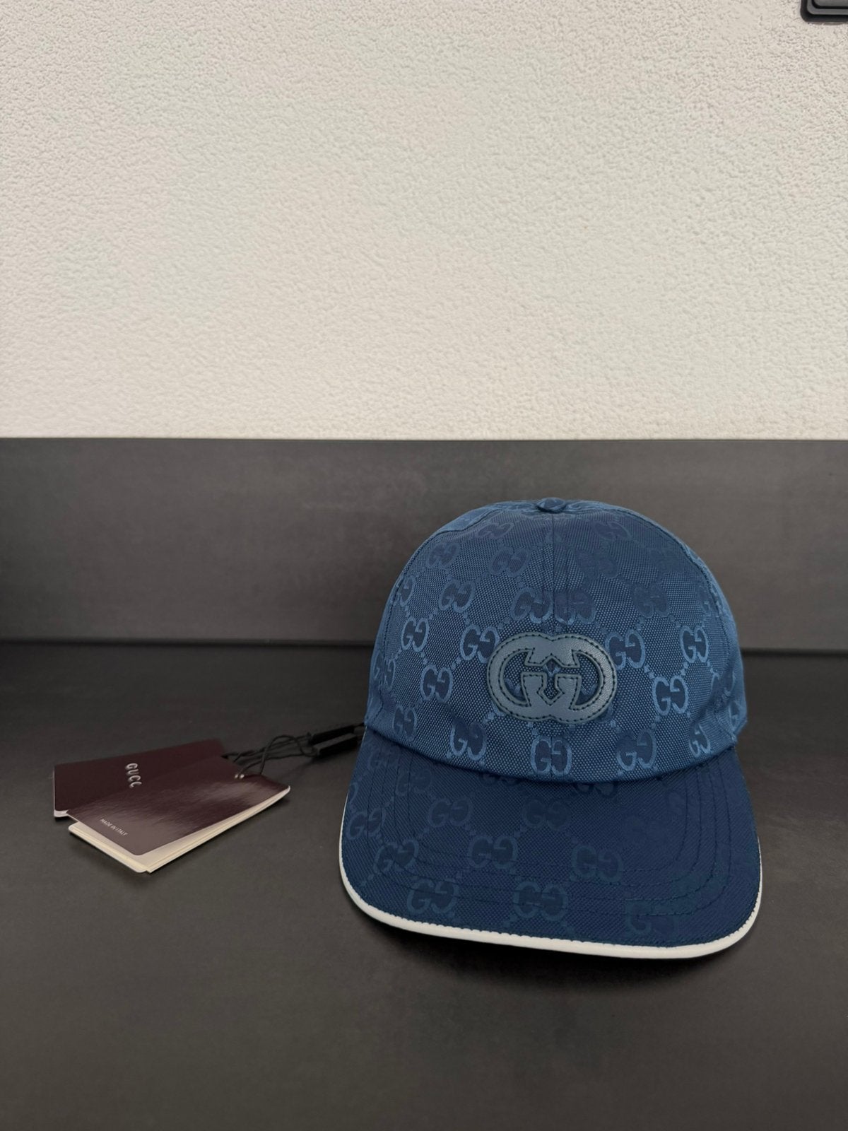 Gucci cap pet blauwe nieuwste collectie, Ophalen of Verzenden, Zo goed als nieuw, 57 cm (M, 7⅛ inch) of minder, Pet