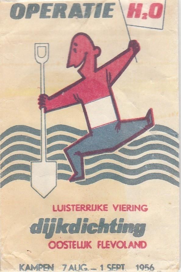 Dijkdichting Kampen 1956 - Oostelijk Flevoland  operatie H2O, Verzamelen, Suikerzakjes, Ophalen of Verzenden