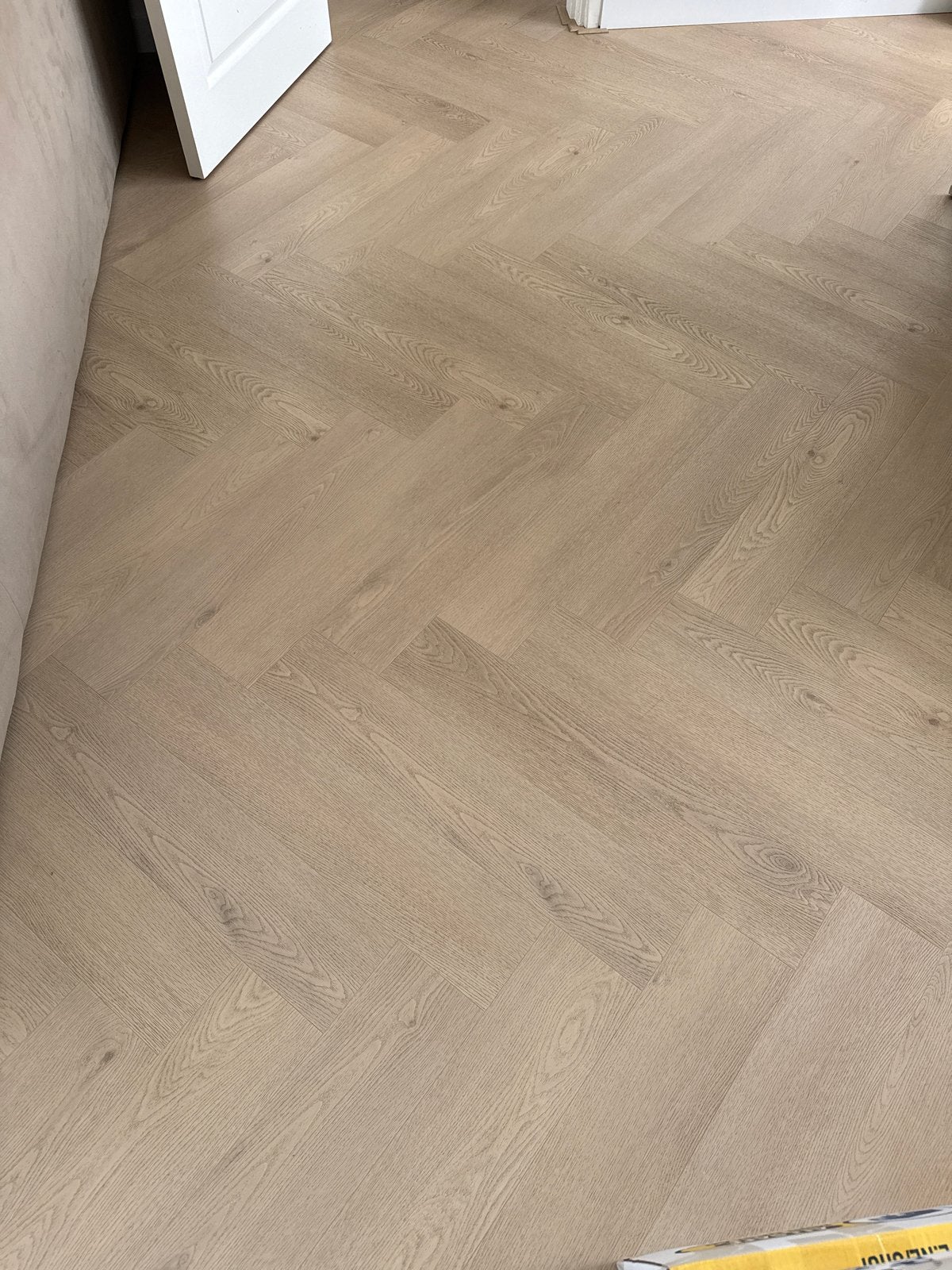 totaal 50 m² Beleikos PVC Klik Visgraat Vloer + 5 Pakken, Ophalen, Kunststof, Overige typen, Zo goed als nieuw