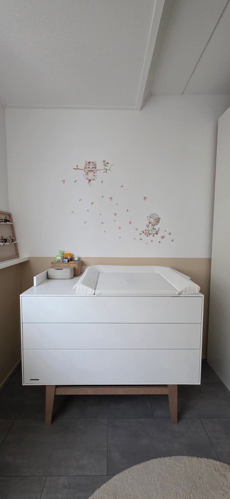 Commode met opzetstuk, ledikant en matras Pretura Excellent, 70 tot 85 cm, Zo goed als nieuw, Minder dan 140 cm, Ophalen