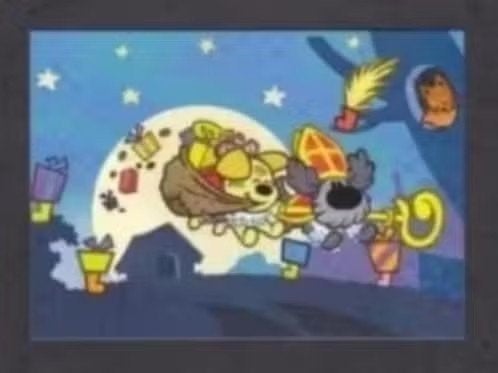 Sinterklaas Woezel en Pip Cadeautjes in de Nacht., Ophalen of Verzenden, 1980 tot heden, Ongelopen, Kinderen