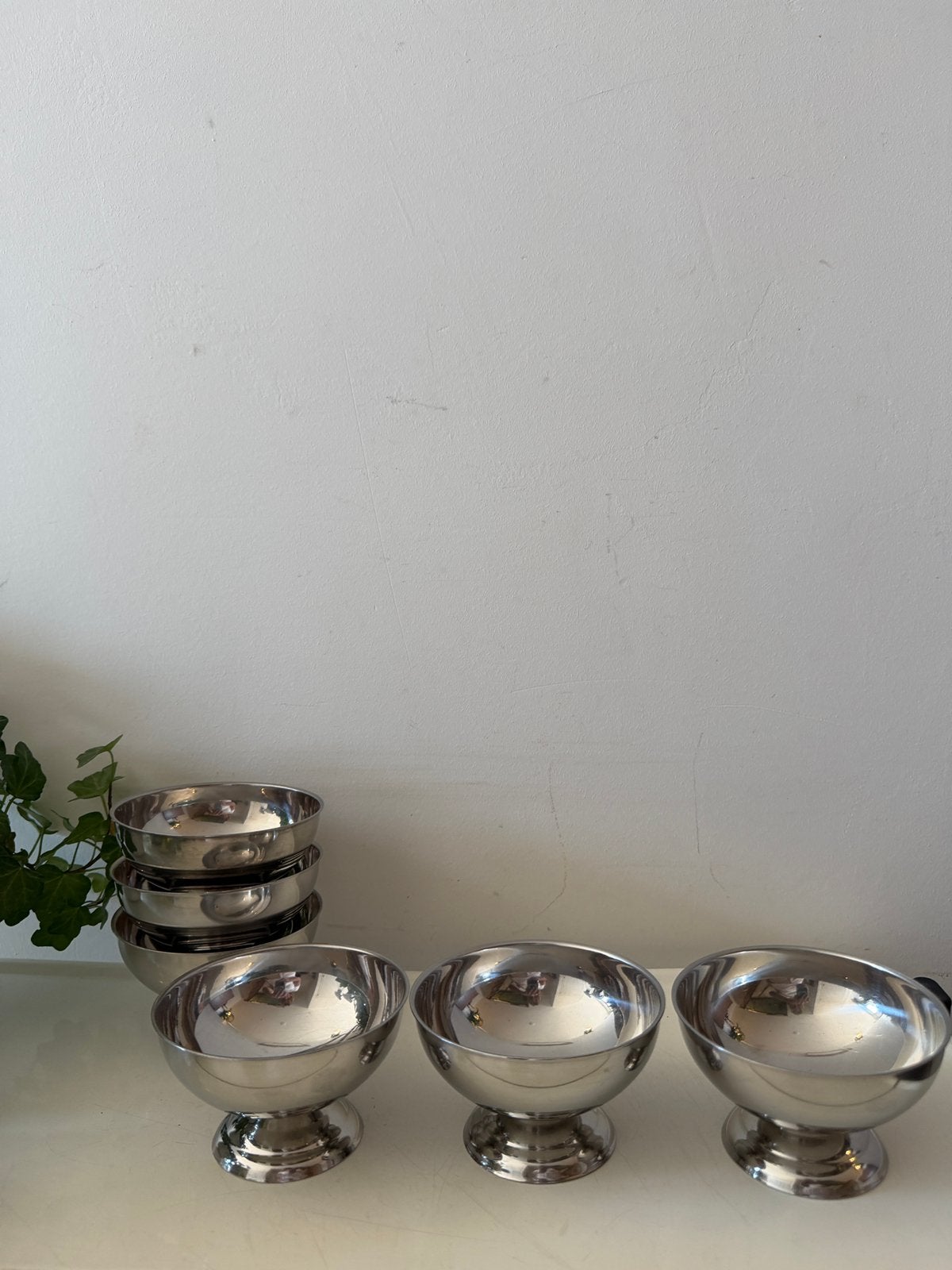 Set van 6 chrome coupes vintage