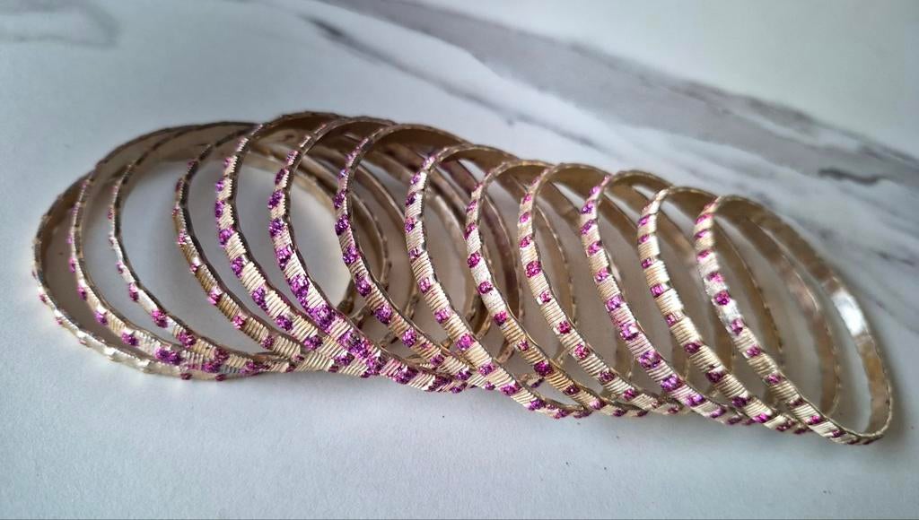 Indiase party armbanden, Verzenden, Zo goed als nieuw, Goud, Armband