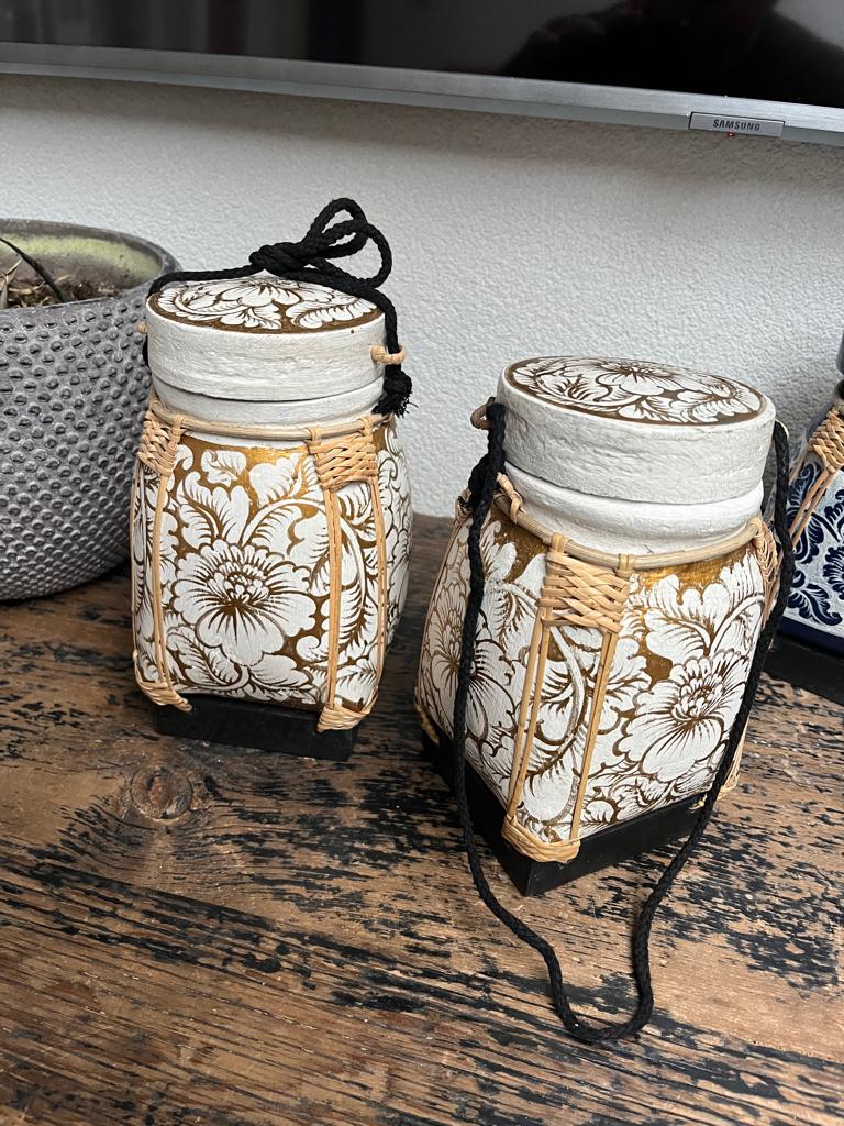 Chinese rijst pot chinees mand rijst oosters uniek aziatisch, Huis en Inrichting, Verburgt Vintage, Mand, Ophalen of Verzenden
