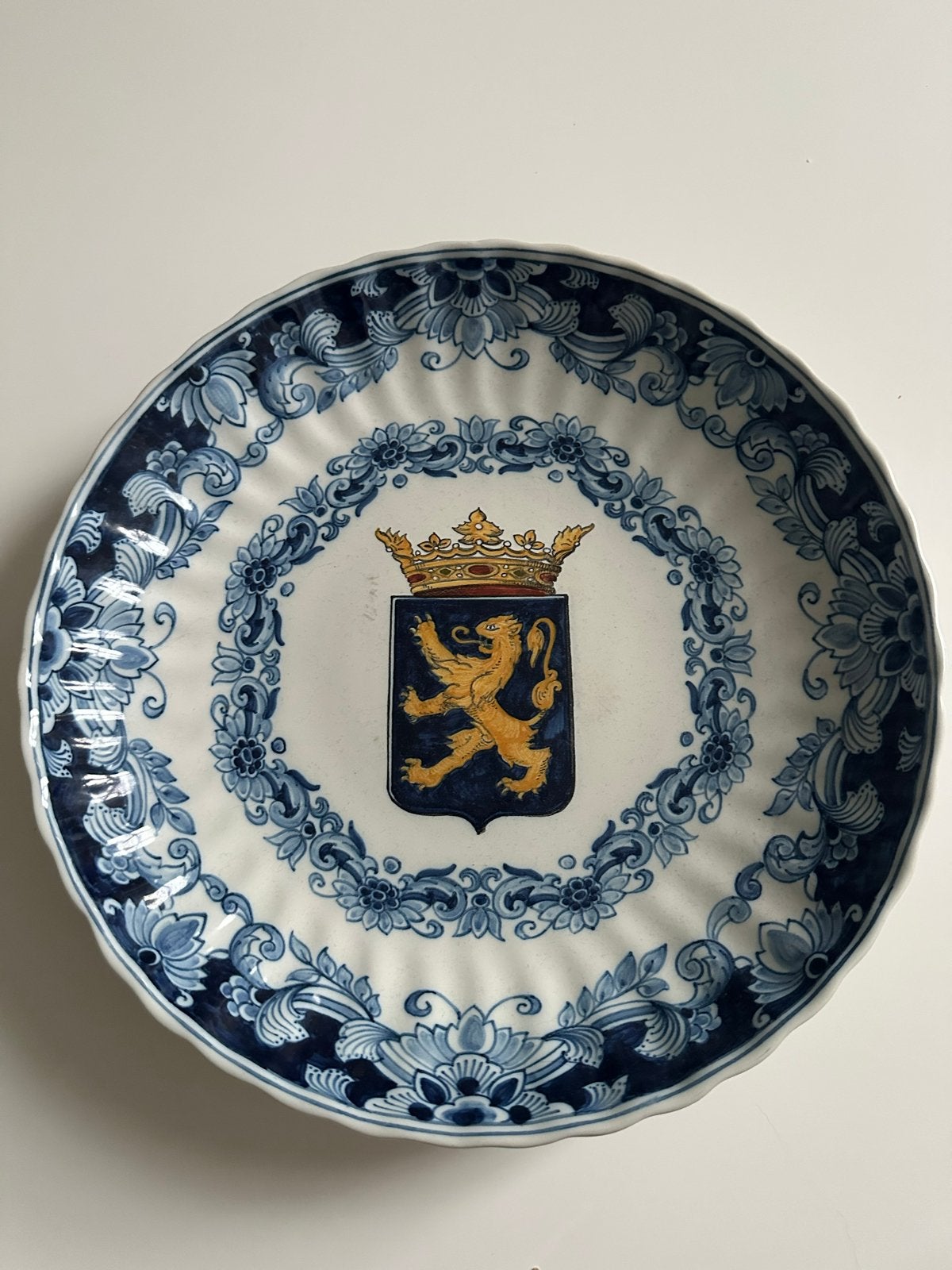 Delfts Blauw Wandbord Leeuwarden 1986, Ophalen of Verzenden