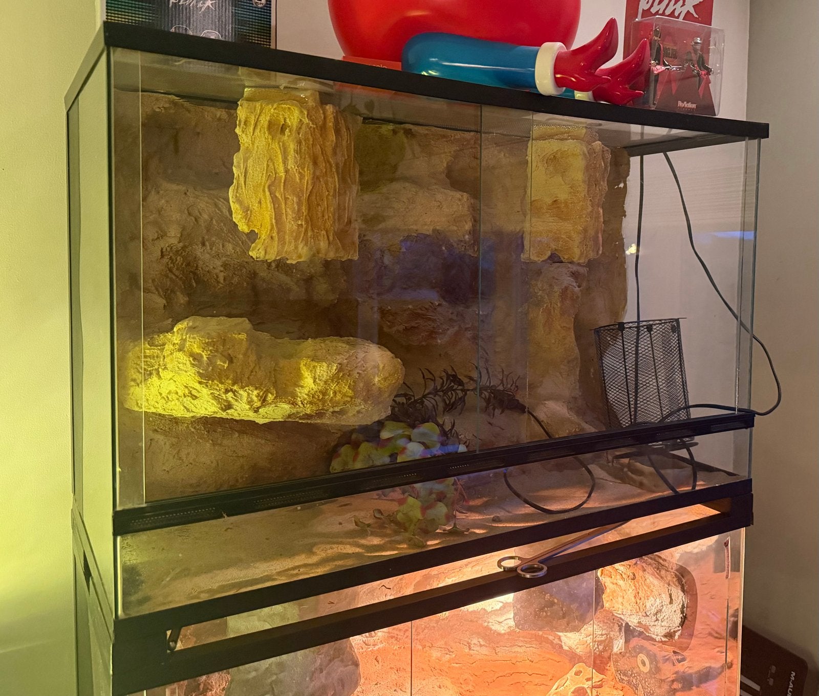 Luxe 3D Rock Navajo Terrarium (80x40x50), Ophalen, Gebruikt