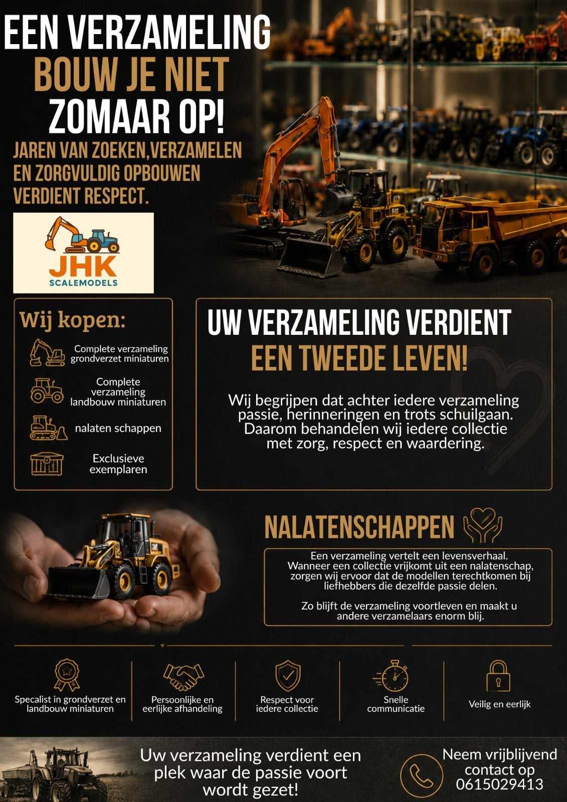 Landbouw en grondverzetmachine miniaturen, Ophalen, Zo goed als nieuw, Tractor of Landbouw, Overige merken