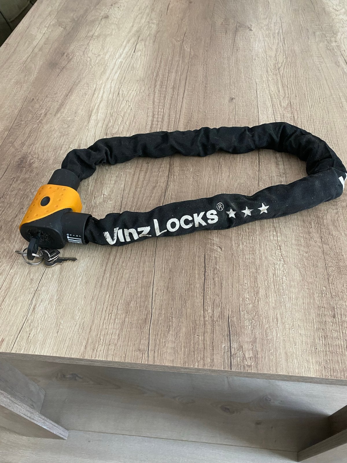 VinZ Locks Kettingslot - Zwart, met sleutels, Ophalen, Gebruikt, Kettingslot