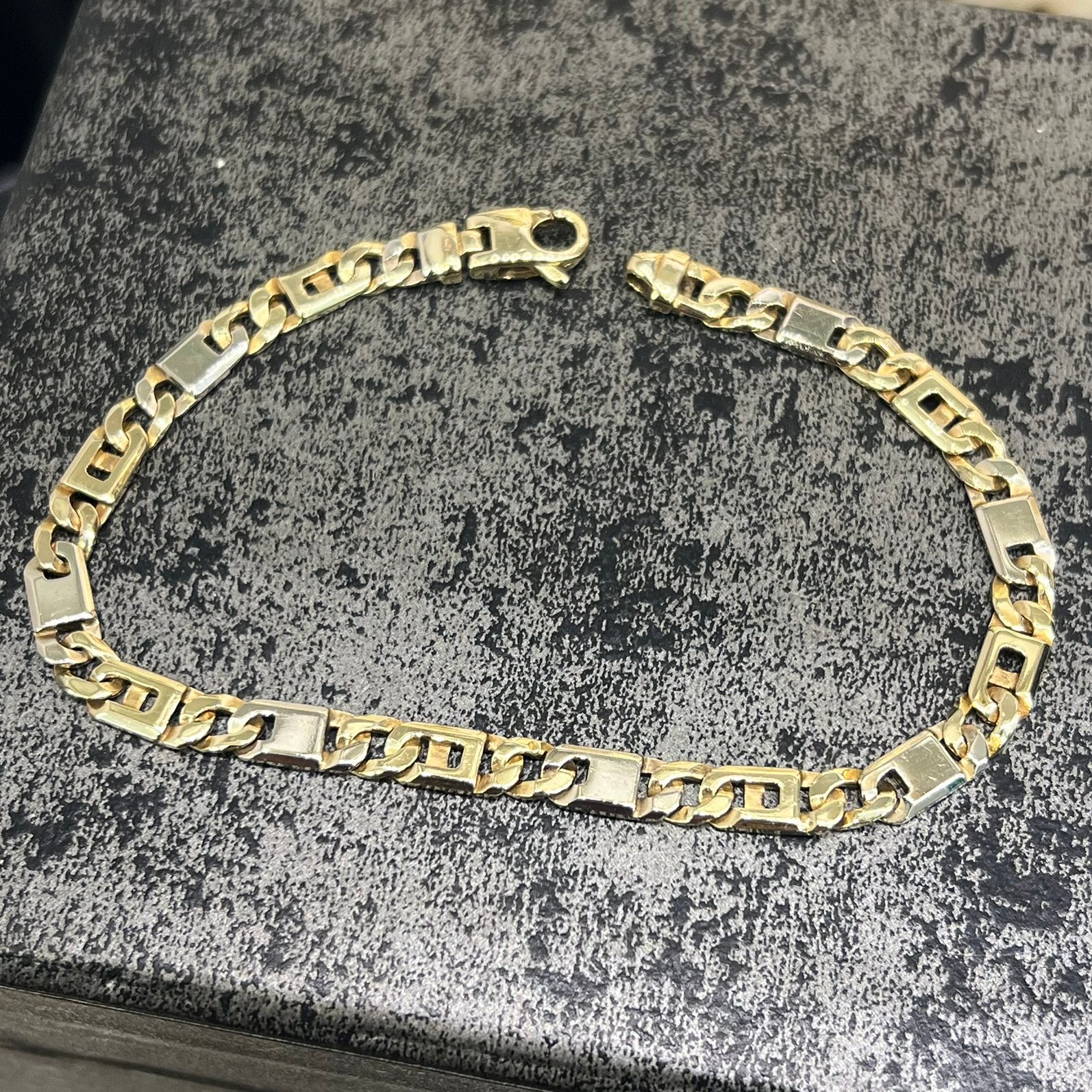 14 karaat gouden armband massief rolex schakel, Ophalen of Verzenden, Zo goed als nieuw, Goud