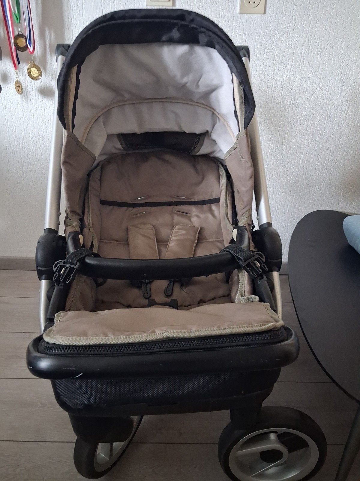 wandel wagen, Verstelbare duwstang, Zo goed als nieuw, Ophalen, Kinderwagen
