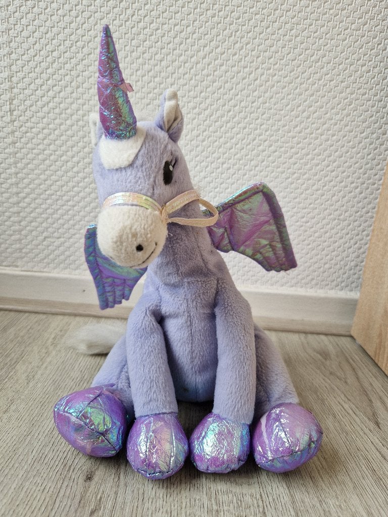 Sparkle Unicorn W.A. Jacobs met muziek, Kinderen en Baby's, Speelgoed | Knuffels en Pluche, Paars, Paard, Gebruikt, Overige karakters