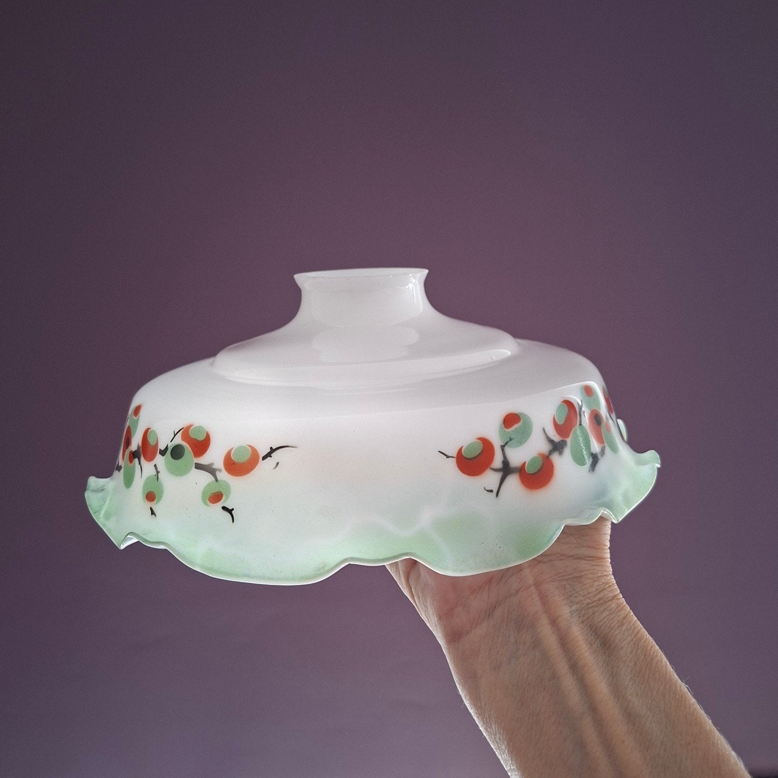 Vintage Art Deco Lampenkap - Puntgaaf, Ophalen of Verzenden