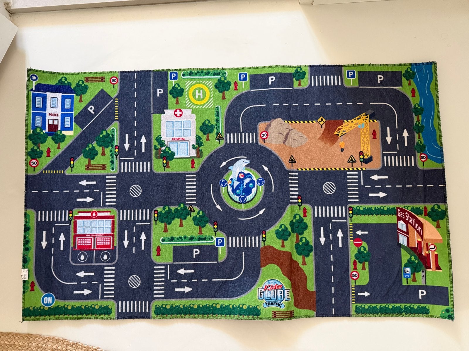 Kids Globe Traffic Verkeerskleed met LED Lichten 72x120cm, Ophalen of Verzenden, Nieuw