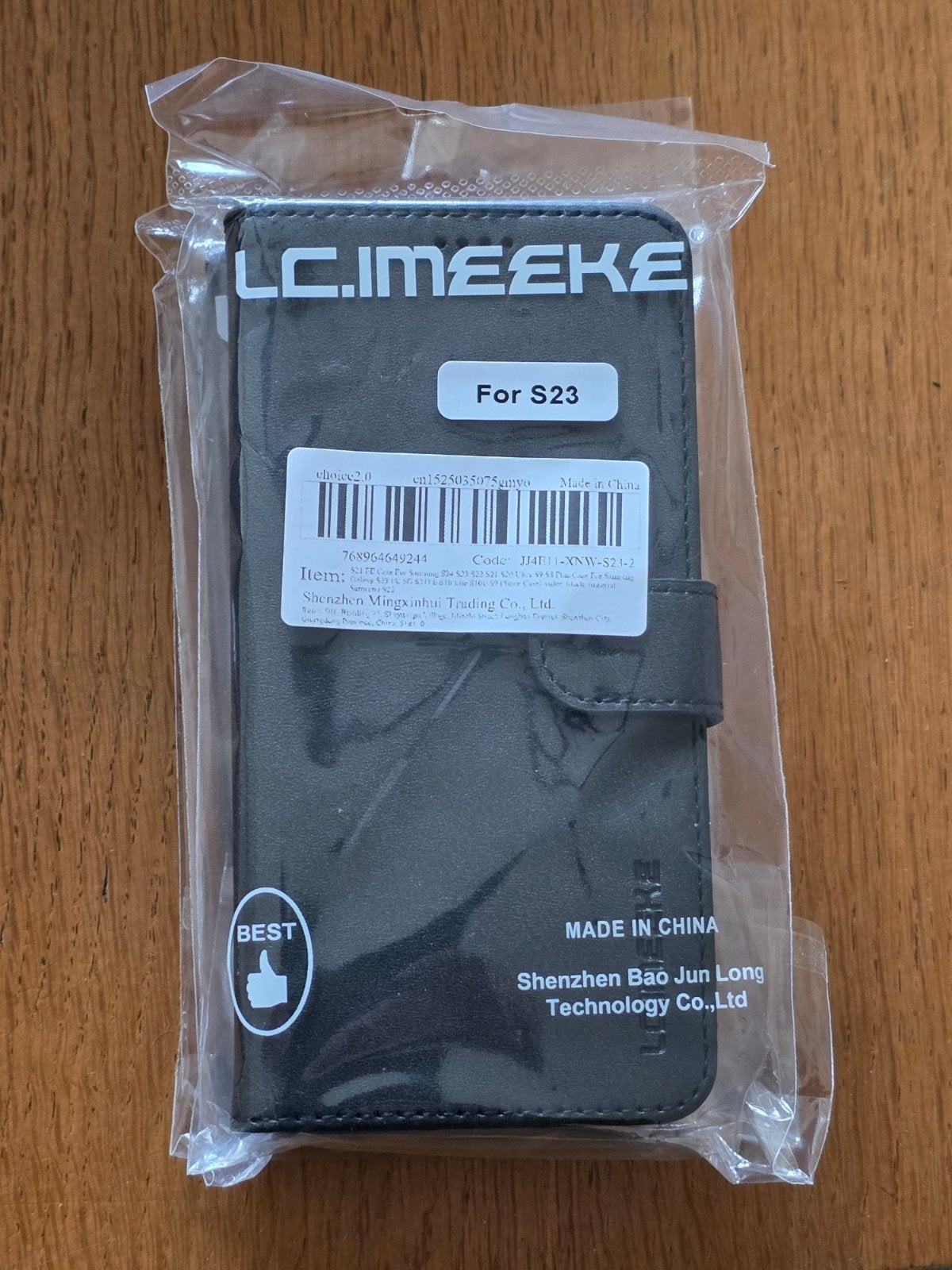 LC.IMEEKE Flipcase voor Samsung Galaxy S23 - Zwart, Ophalen of Verzenden, Nieuw, Flipcase