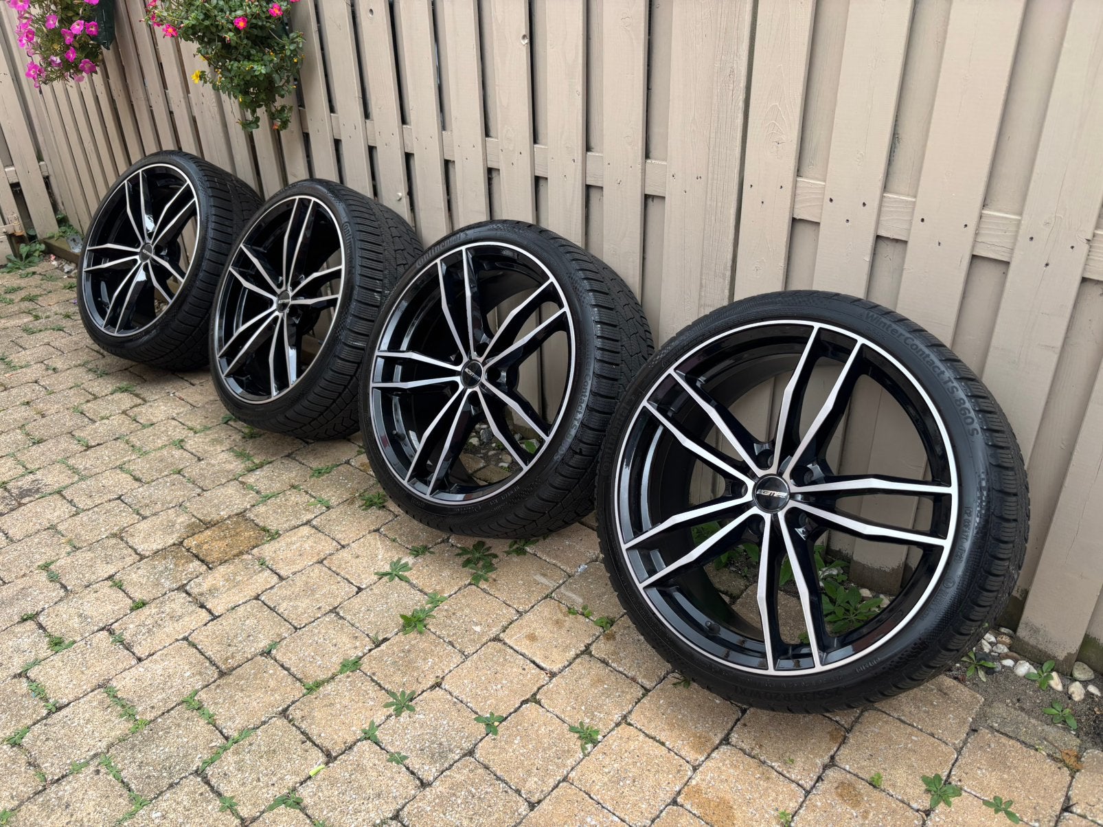 GMP 20 inch velgen Audi A4 S4 A5 S5 TT 255/30/20 Continental, Ophalen, Gebruikt, 255 mm, Banden en Velgen