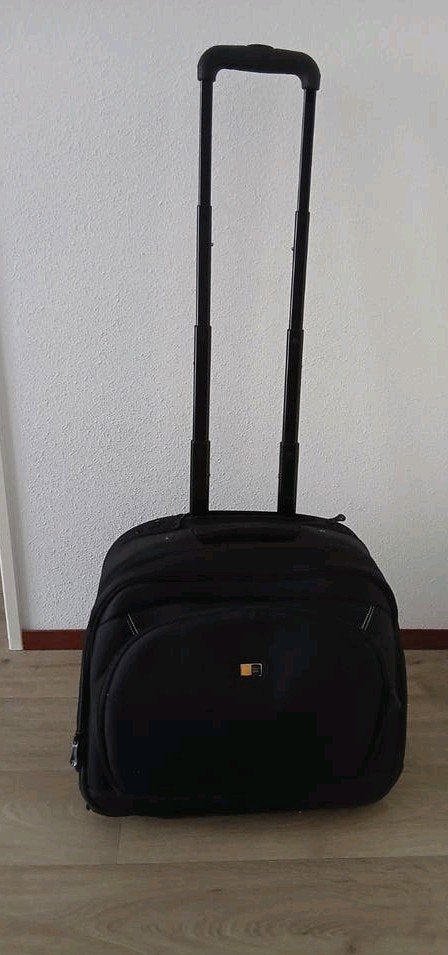 Zwarte laptoptrolley - Case Logic, Ophalen, Trolleytas, Gevoerd laptopvak, Zwart