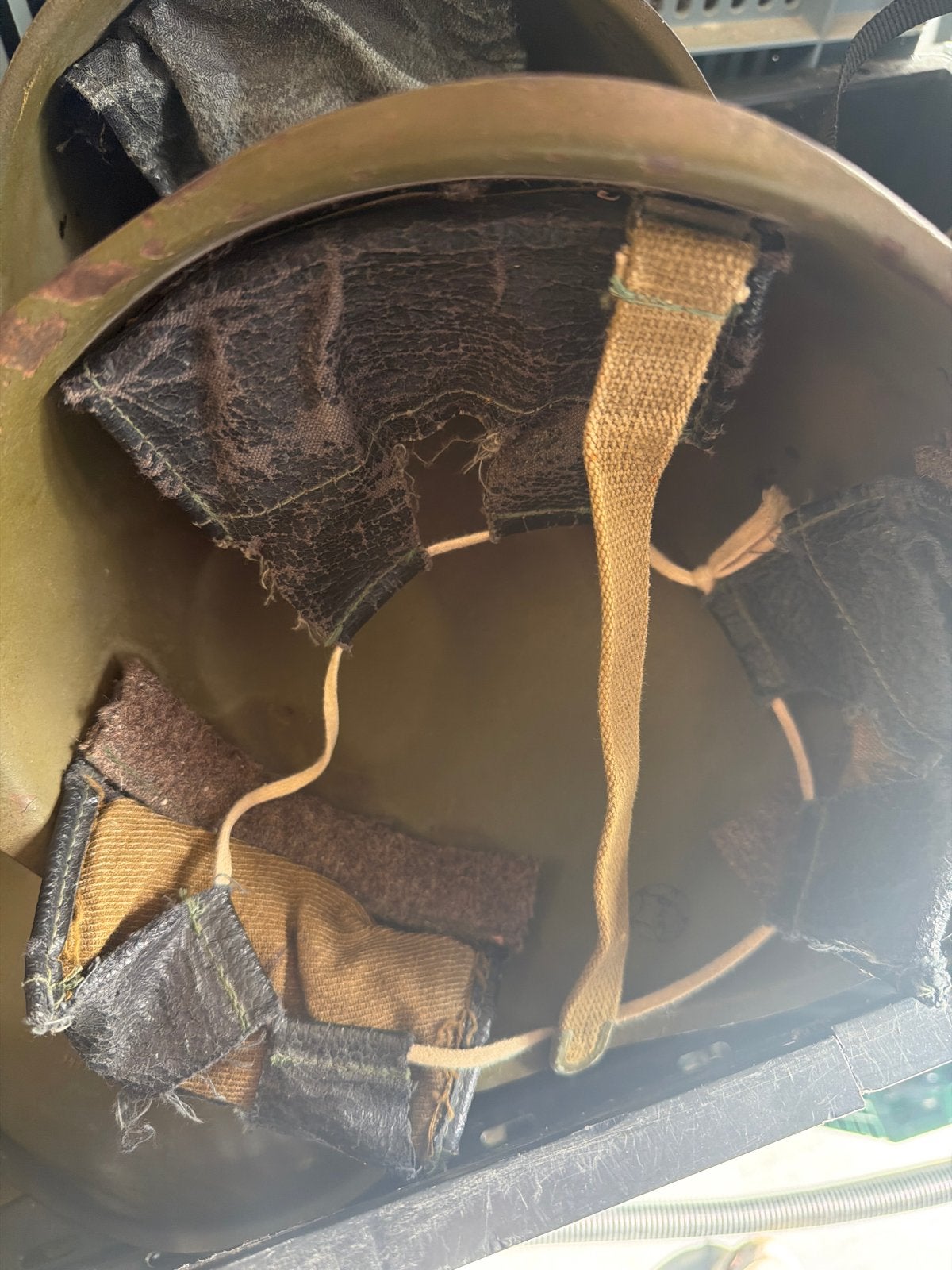 Vintage Legerhelm - Groen, Ophalen, Landmacht, Overige gebieden, Helm of Baret