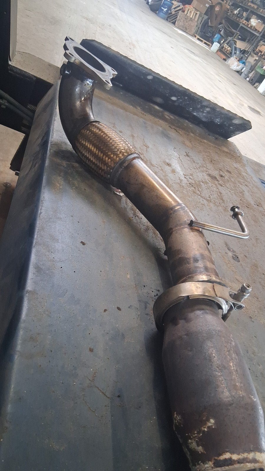 downpipe 3inch met 200cellen kat vw 2.0 tfsi golf 6 audi a3, Ophalen, Gebruikt, Audi