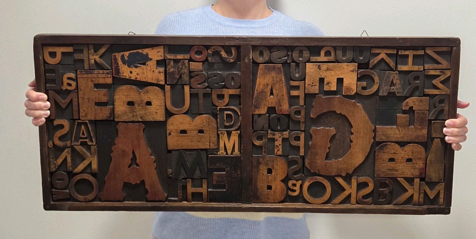 Boekdruk Engeland jaren 40, letterpress Harrild & Sons, Ophalen, Gebruikt, Hout, Bruin
