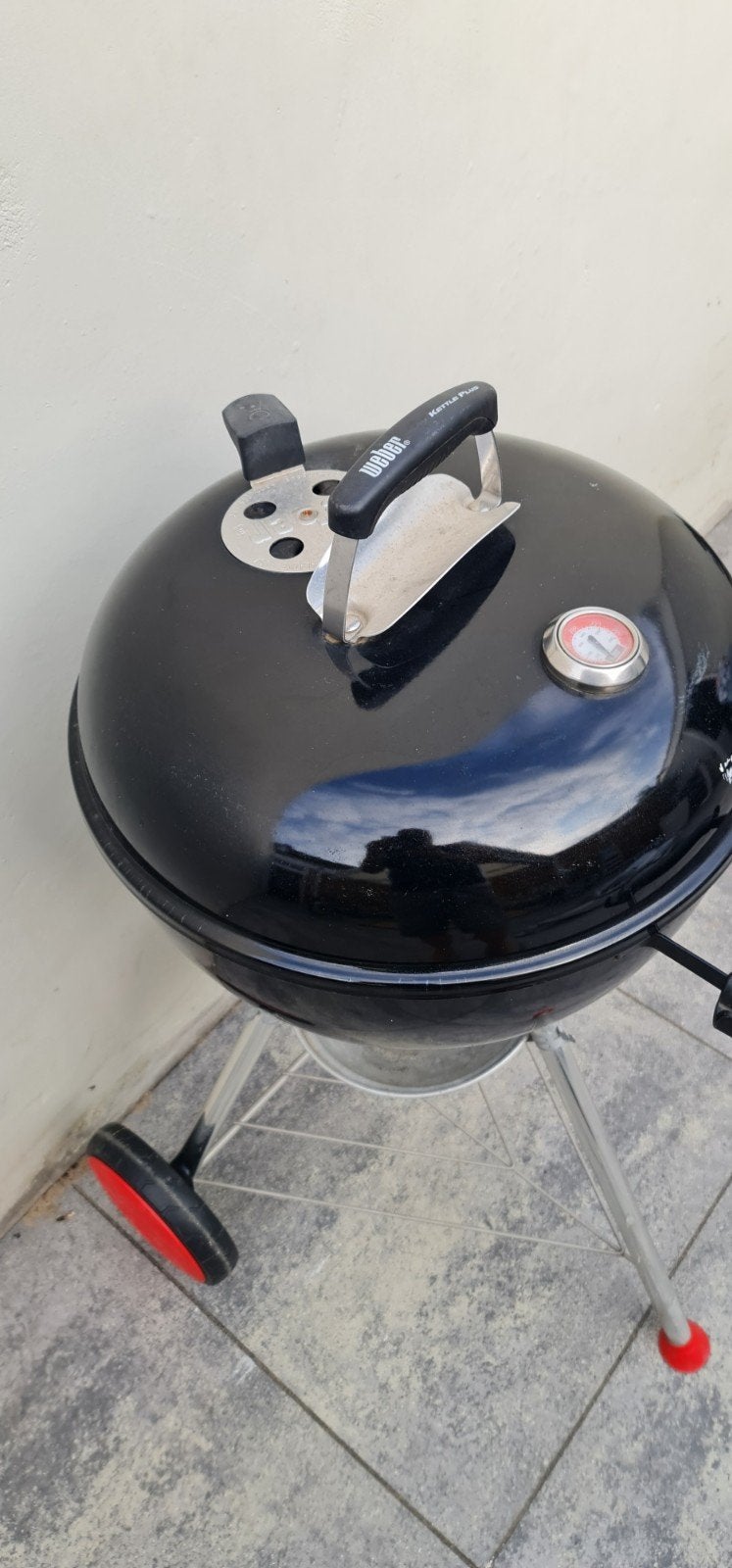 Weber Kettle Plus BBQ met pizza oven accessoire, Ophalen, Gebruikt, Weber