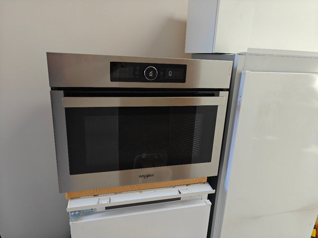 Whirlpool Inbouw Combimagnetron RVS - AMW9604IX, Witgoed en Apparatuur, Magnetrons, Ophalen, Combimagnetron, Gebruikt, Inbouw