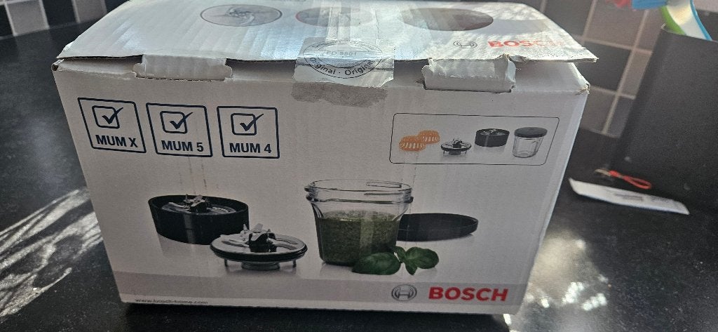 Accessoires Bosch Mum 5, 1 tot 2 liter, Ophalen of Verzenden, Gebruikt, 3 snelheden of meer