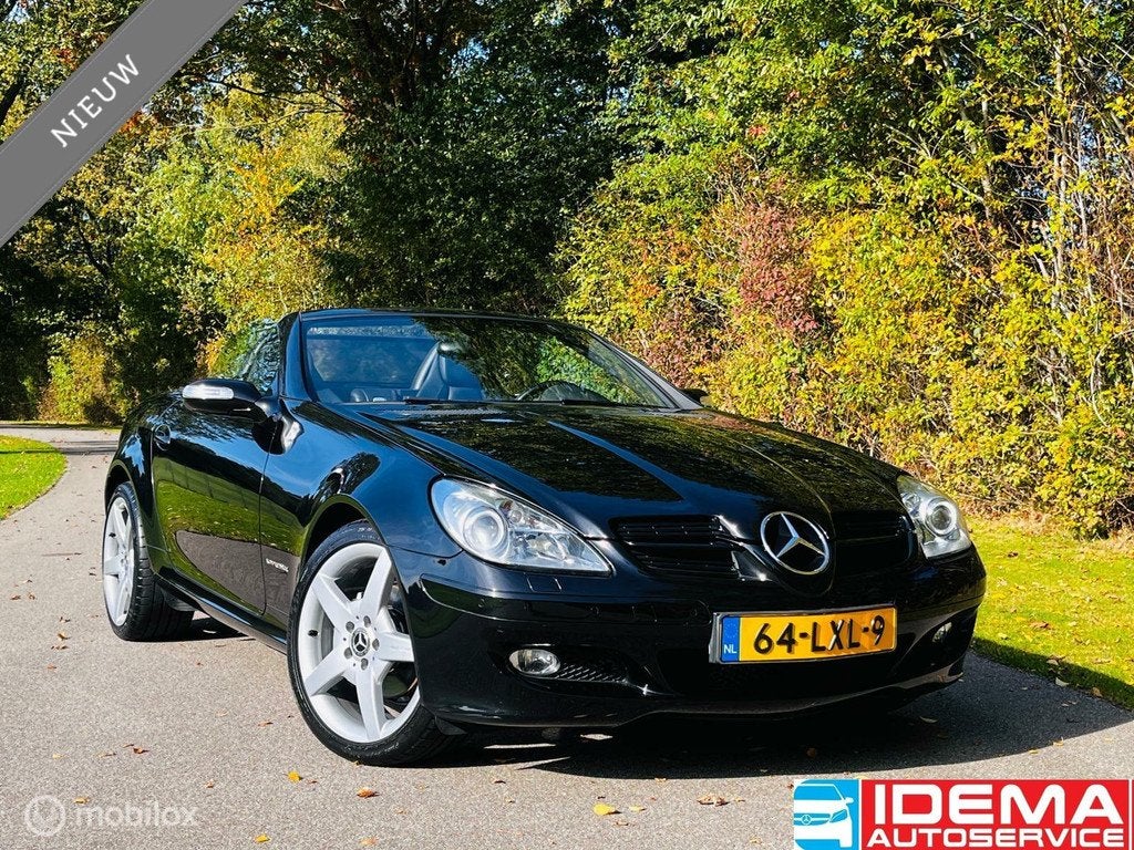 Mercedes SLK-klasse 200 K In top conditie!, Auto's, Mercedes-Benz, Automaat, Achterwielaandrijving, Gebruikt, Zwart