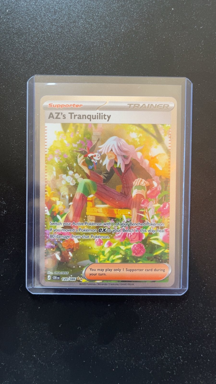 AZ's Tranquility SIR Chaos Rising Pokémon Kaart, Ophalen of Verzenden, Zo goed als nieuw, Losse kaart