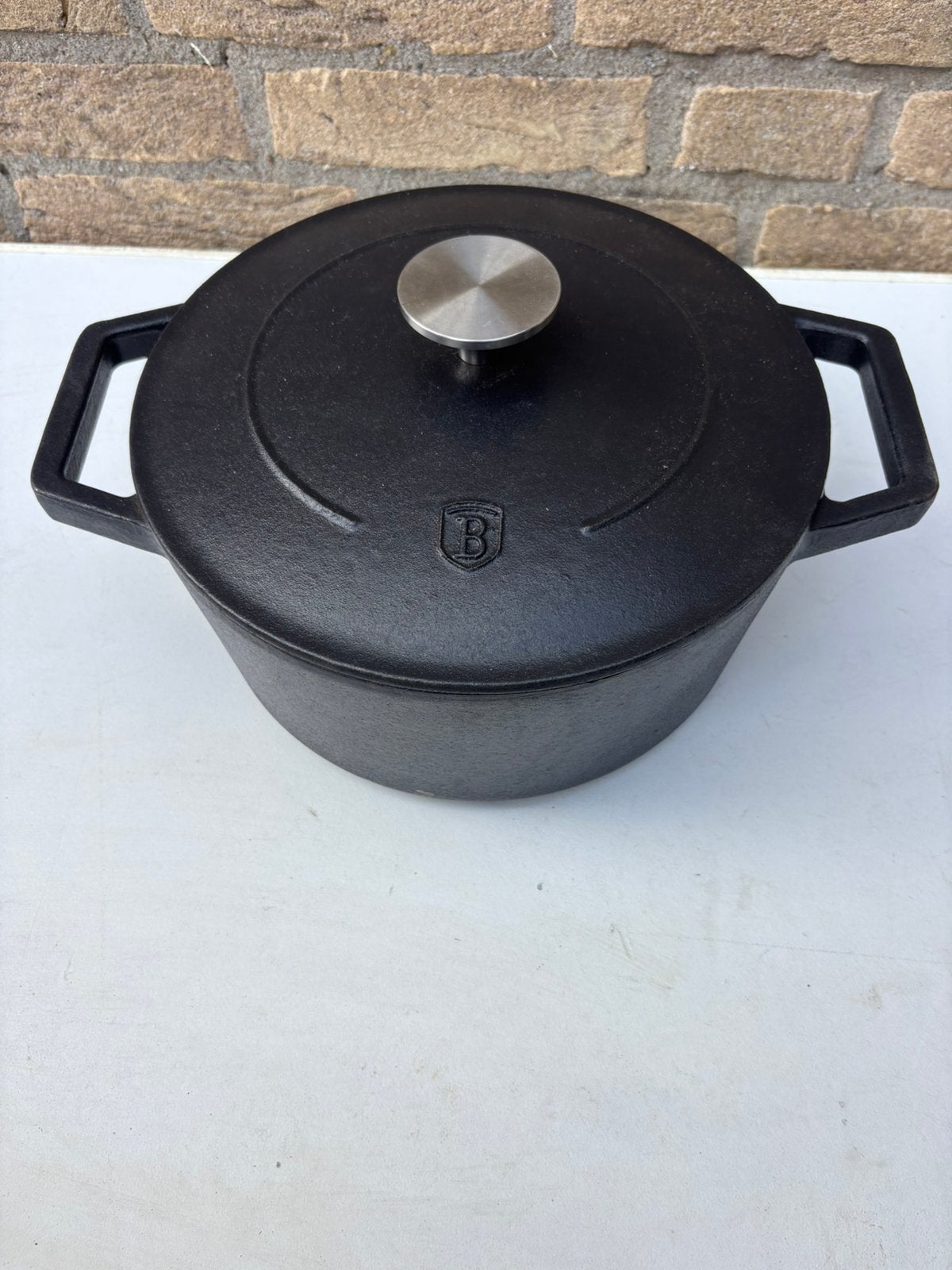 Berlinger Haus 6492 Gietijzeren Braadpan,24 cm, Black, Gebruikt, Ophalen of Verzenden, Berlinger Haus, Braadpan
