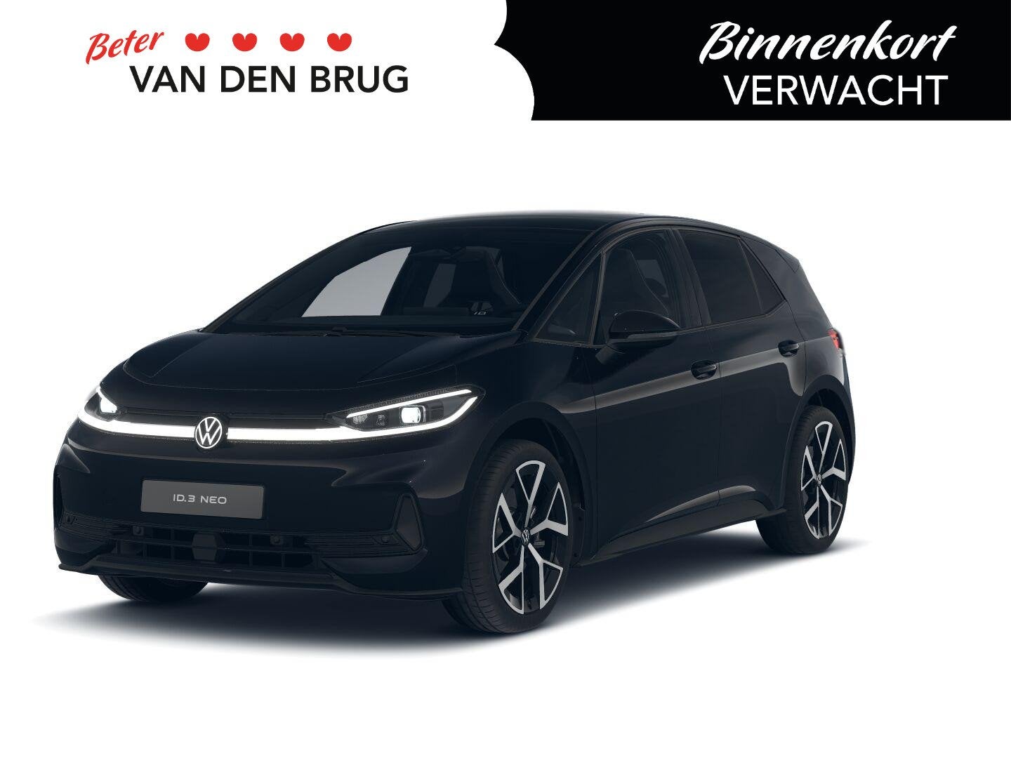 Volkswagen ID.3 Neo Style 61 kWh 190 PK | Steunhaak | Panora, Automaat, Achterwielaandrijving, Zwart, 190 pk