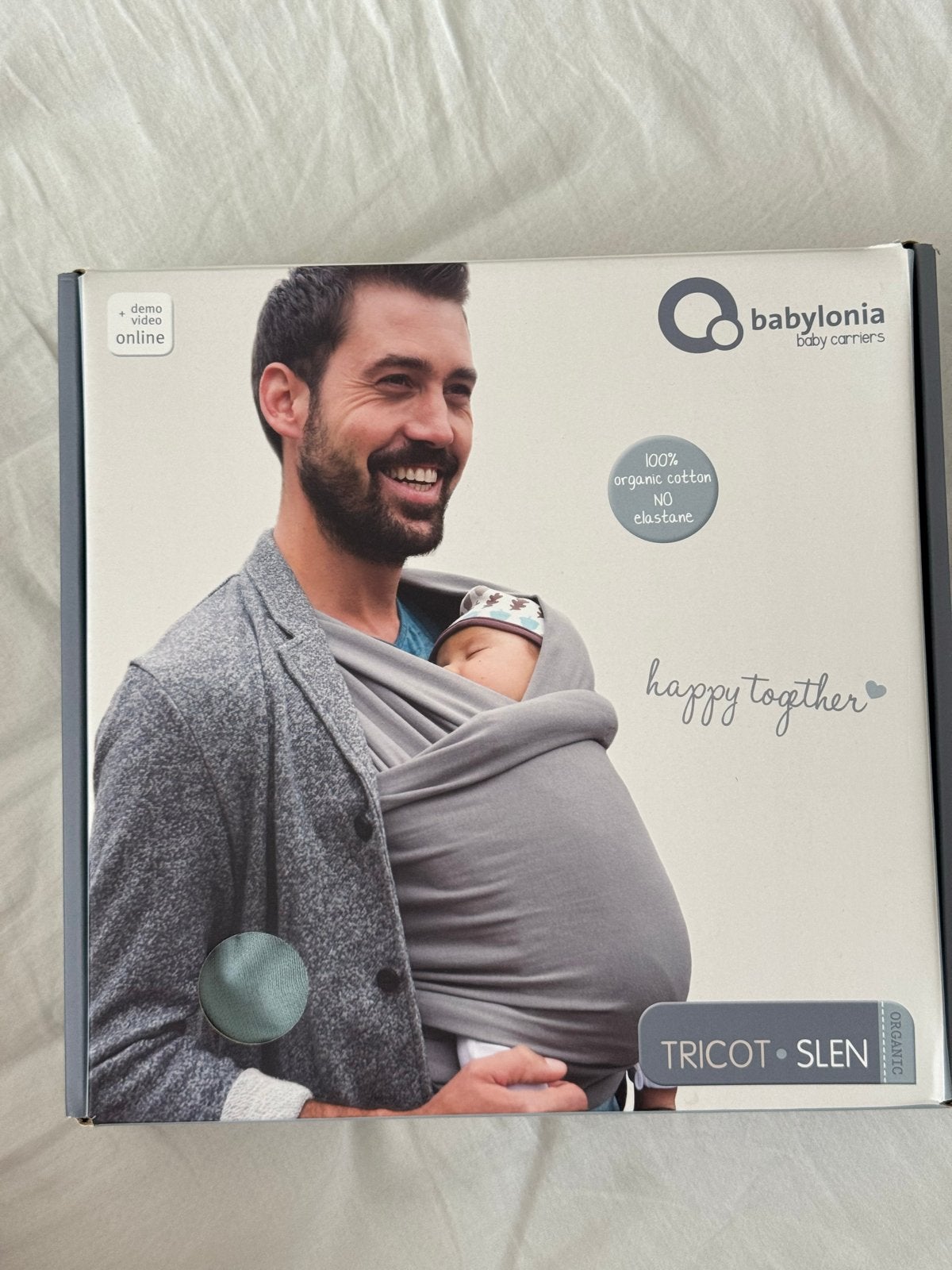 Babylonia Tricot-Slen Draagdoek - Silver Blue (3.5-15kg), Overige merken, Draagdoek, Gebruikt, Ophalen of Verzenden