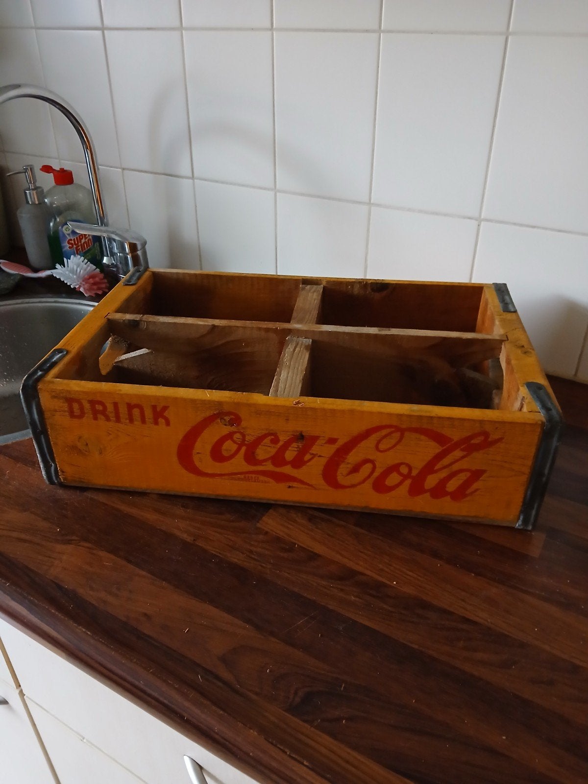 Vintage Coca-Cola houten krat - Authentiek verzamelobject, Ophalen of Verzenden