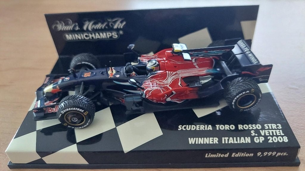 Scuderia Toro Rosso STR3 2008 - S.Vettel - Minichamps 1:43, Ophalen of Verzenden, Zo goed als nieuw, Auto, MiniChamps