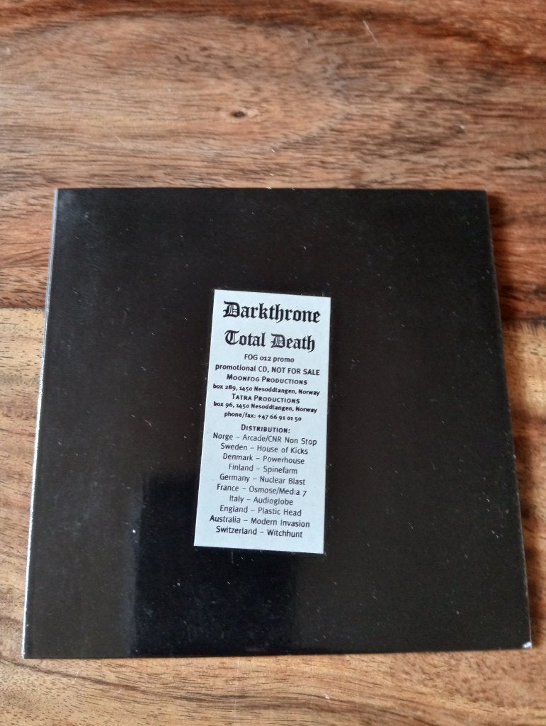 Darkthrone Total Death Promo Black Metal Satyricon Burzum, Verzenden, Zo goed als nieuw