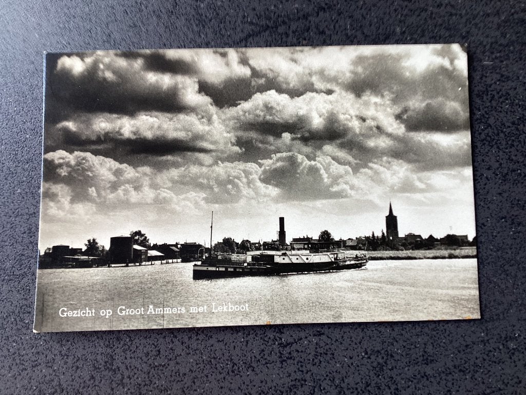 Groot Ammers. ( Binnenvaartschip/Passagiersboot/Lekboot ), Verzenden, 1940 tot 1960, Gelopen, Zuid-Holland