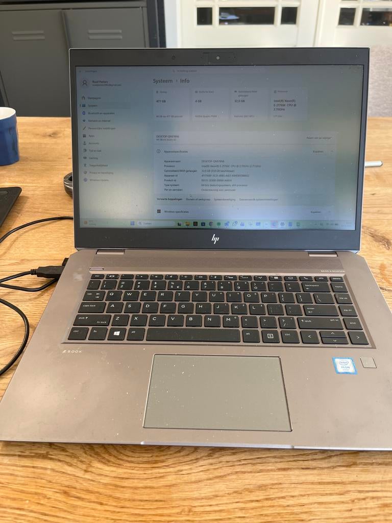 HP ZBook Studio G5 Laptop - Intel Xeon E-2176M, 32GB RAM, Computers en Software, Windows Laptops, Gebruikt, Met videokaart, 2 tot 3 Ghz