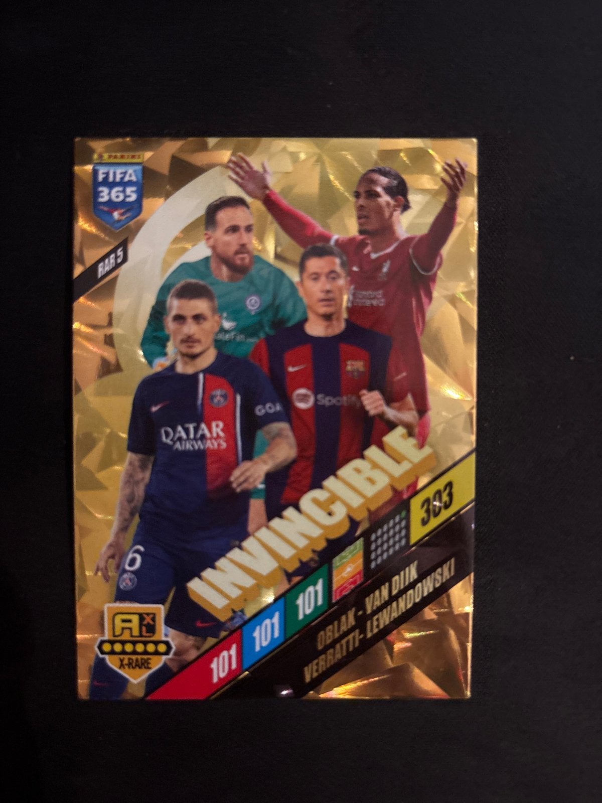 FIFA 365 Adrenalyn XL 2024 Invincible X-Rare kaart, Ophalen of Verzenden, Nieuw, Buitenlandse clubs, Spelerskaart