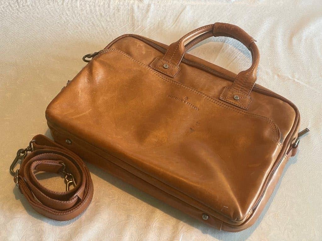 Castelijn & Beerens Firenze laptoptas 17 inch lichtbruin, Sieraden, Tassen en Uiterlijk, Tassen | Schoudertassen, Gebruikt, Bruin