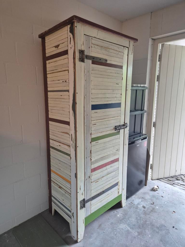 Unieke kast van gerecycled hout / sloophout - 200,5 cm hoog, Ophalen, 200 cm of meer, 50 tot 100 cm, Overige houtsoorten