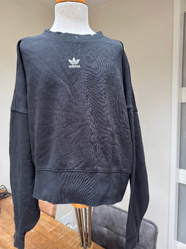 ADIDAS sweater zwart nette staat maat XXS (32) DN, Adidas, Zwart, Ophalen of Verzenden, Maat 34 (XS) of kleiner