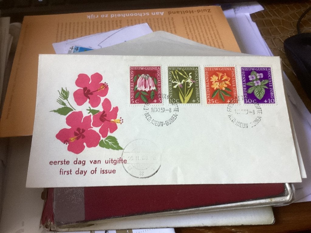 No5033 Nieuw Guinea E3 Heb ook Nederland jaargangen fdc 1963, Ophalen, Onbeschreven, Rest van de wereld