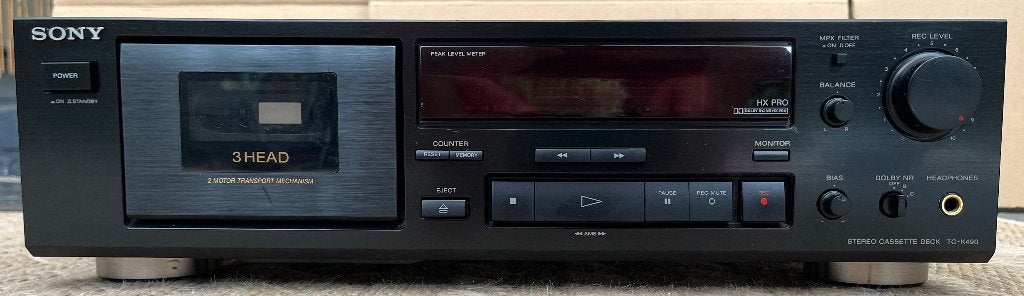 Sony TC-K490 Stereo Cassette Deck 3Head, Audio, Tv en Foto, Cassettedecks, Ophalen, Enkel, Sony