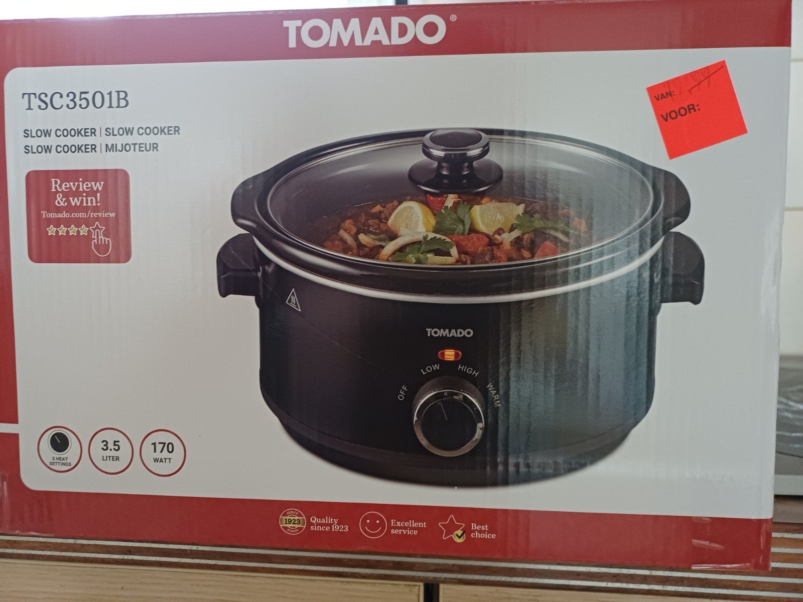 Slowcooker met kookboek, Ophalen, Zo goed als nieuw