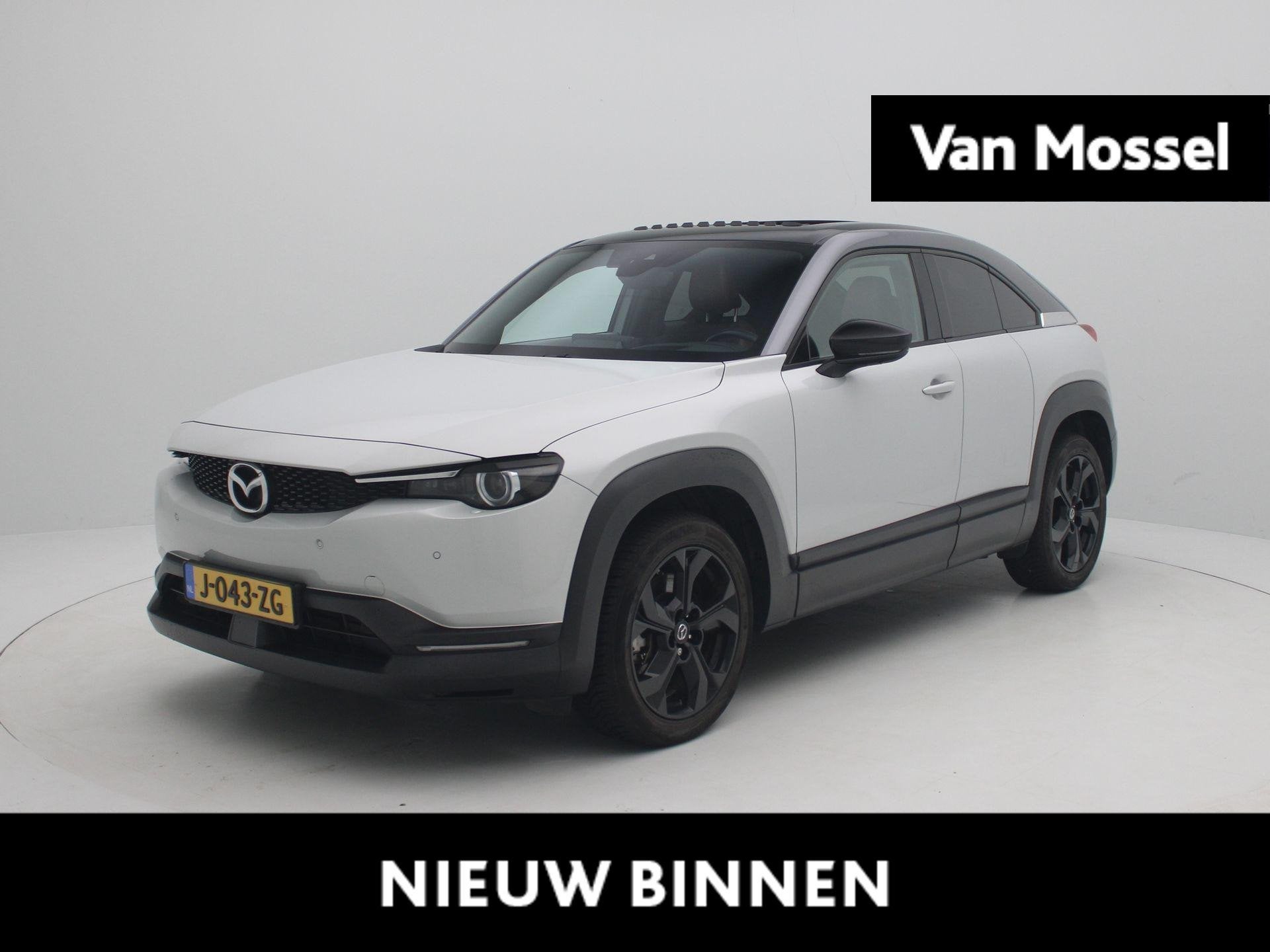 Mazda MX-30 e-SkyActiv 145 Luxury 36 kWh | Apple Carplay/And, Stof, Gebruikt, Zwart, Wit