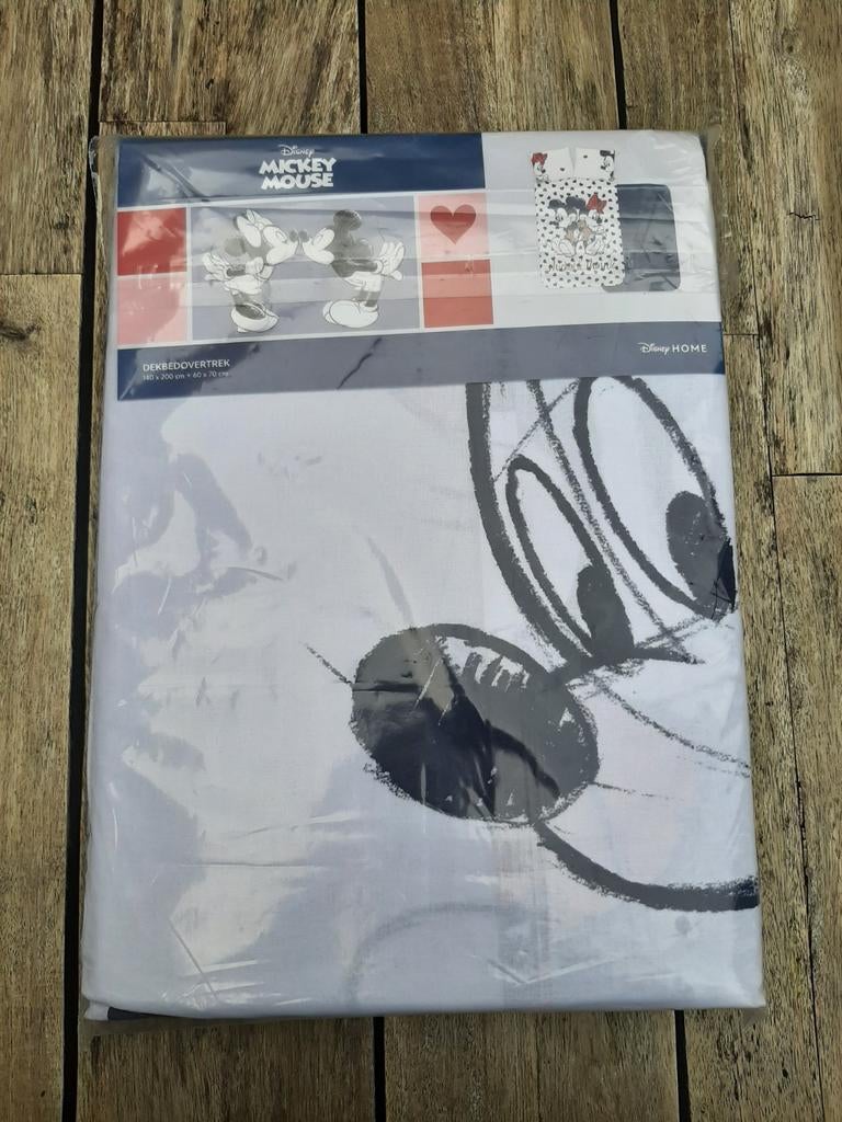 Mickey mouse minnie mouse dekbed overtrek 140 200 disney, Eenpersoons, Wit, Dekbedovertrek, Nieuw