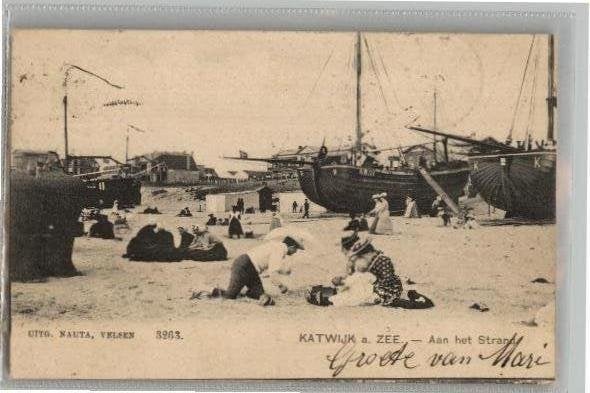 Katwijk a Zee Aan het strand+BOMSCHUITEN st 1906 Nauta 3263