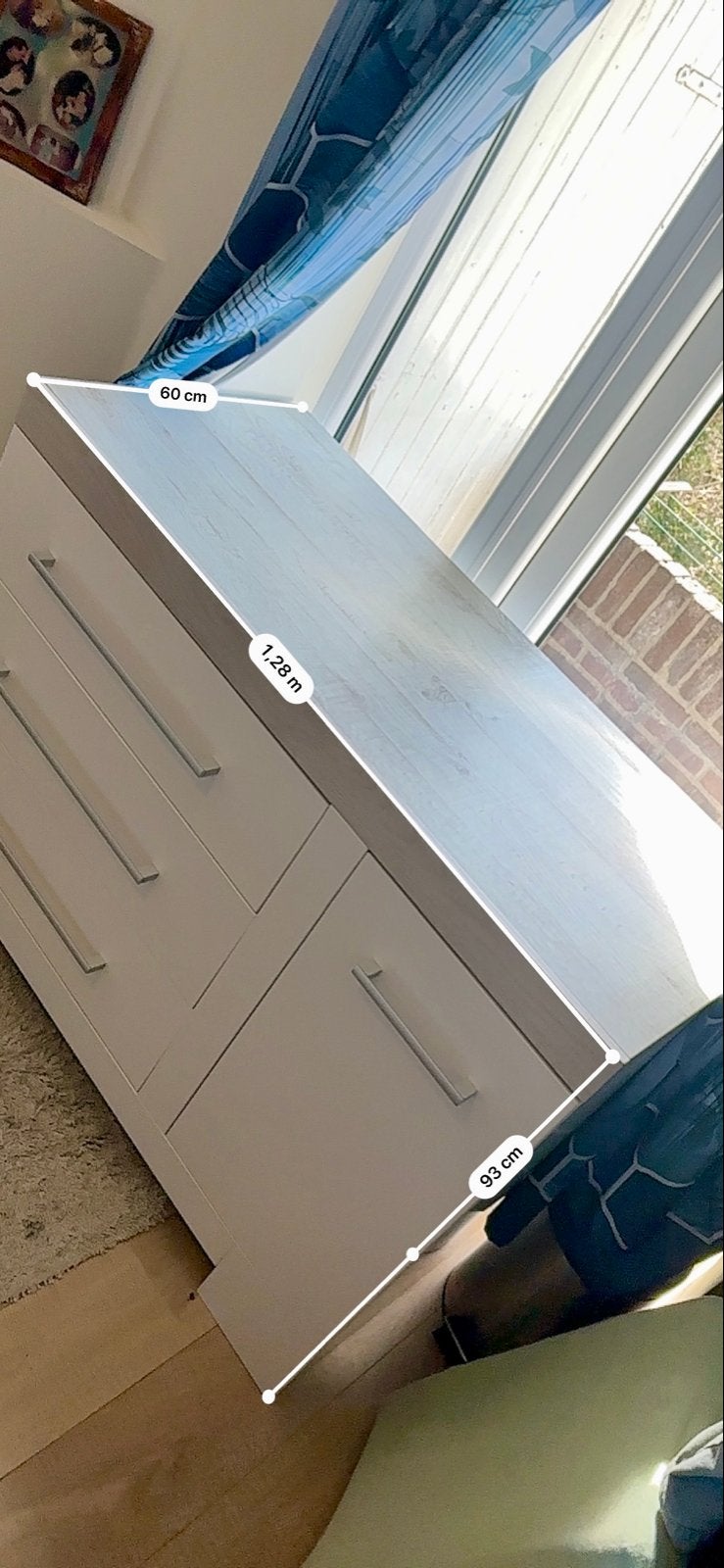 Commode met lades en kastje - Ideaal voor babykamer, Kinderen en Baby's, Kinderkamer | Commodes en Kasten, Ophalen, 50 tot 70 cm
