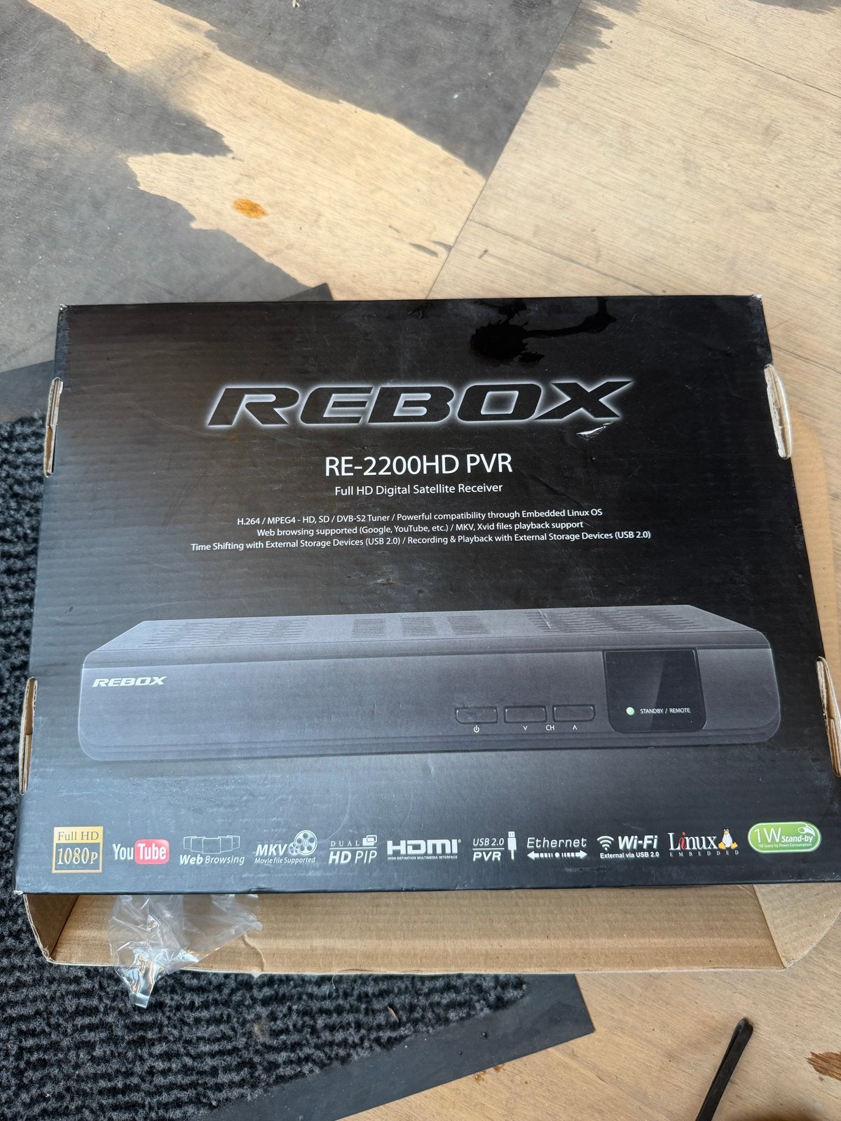 REBOX RE-2200HD PVR Full HD Digitale Satellietontvanger, Ophalen of Verzenden, Nieuw, Decoder
